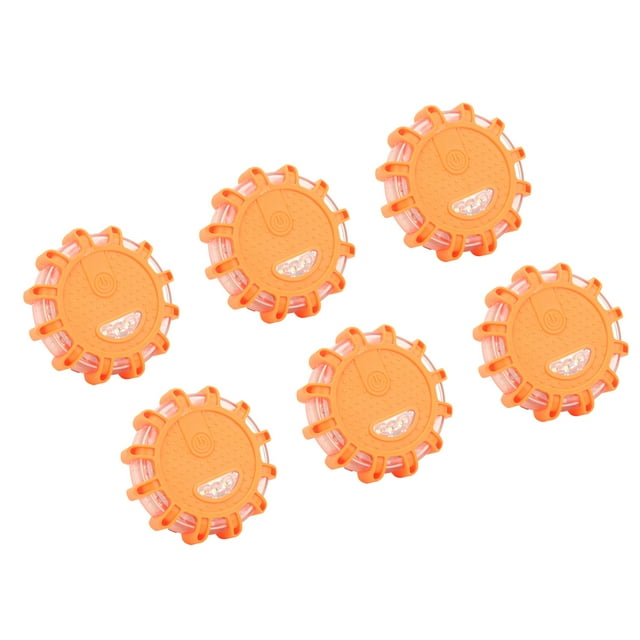 LED Warning Light, Helicopter Landing Zone Identification 6 PCS 12V LED Emergency Warning Light High Brightness Rescue Operation Signs For Car Blue,Orange,Orange With Dots