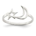 thumbnail image 1 of 925 Sterling Silver Star Crescent Moon Ring Sun, 1 of 7