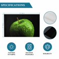 thumbnail image 6 of Light Green Fruit Placemats Set of 4, Modern Minimalist Decor Black Background Placemats for Dining Table, Place Mats for Kitchen Tabletop, Waterproof Wipeable Dining Table Mats Set, 6 of 9