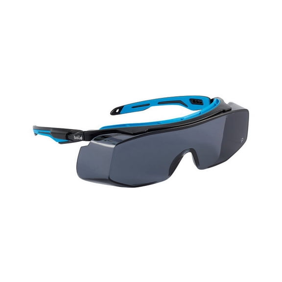 Bolle Safety TRYOTGPSF Tryon Otg, Smoke Pc Asaf - Platinum, Black & Blue Frame