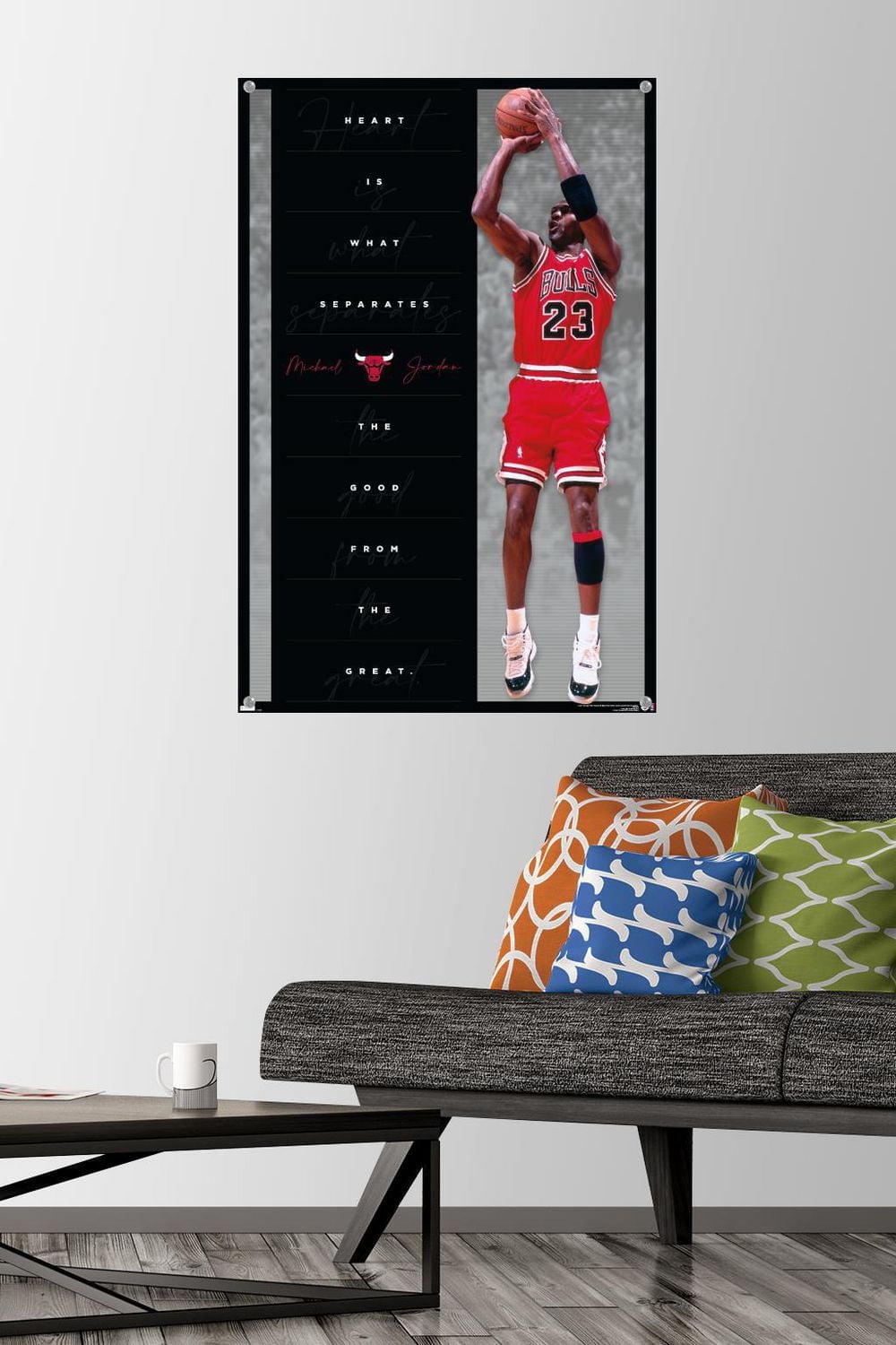 Michael Jordan - Heart Wall Poster, 22.375" x 34"
