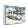 thumbnail image 3 of Designart 'Country Road In Winter Times Landscape I' Traditional Framed Canvas Wall Art Print, 3 of 5