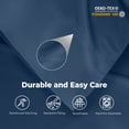 thumbnail image 4 of COOKEY Pillow Cases King Size Set of 2, Rayon Derived from Bamboo Pillowcases, Breathable & Cooling Pillow Covers with Envelope Closure, Navy Blue, 20*36inches, 4 of 8