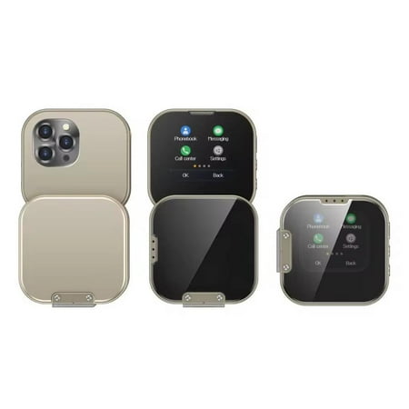 QHUDLV Mini Flip Mobile Phone,Foldable Function Mobile Phone for Kids with Rotating 1.69 Small Screen,Dual-SIM Dual Standby,HD Touch Screen Mini Smartphone with LED Flashlight & Media Player,4 colors