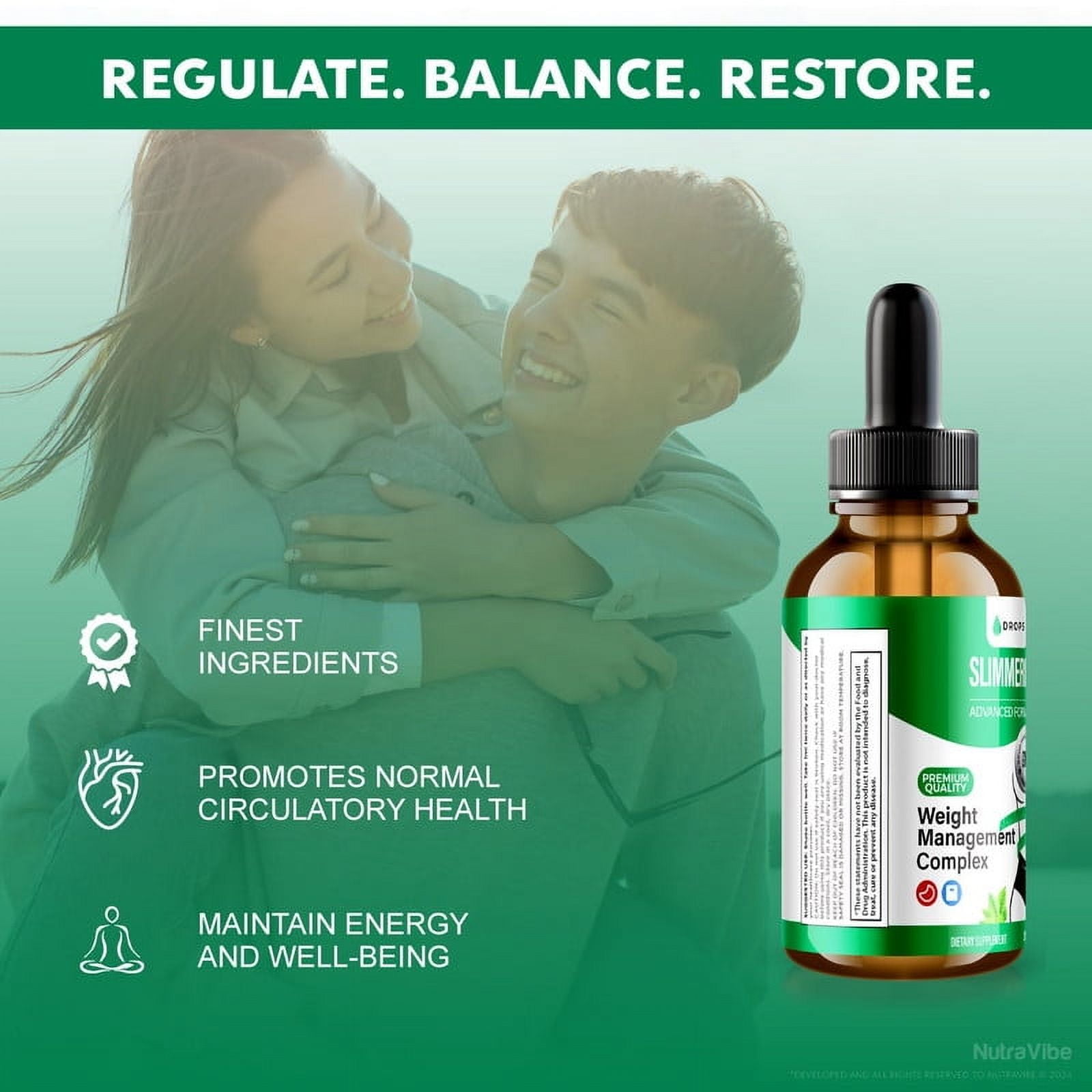 (2 Pack) Slimmerine Drops, All Natural Liquid Supplement to Achieve Body Goals, Maximum Strength Formula for Energy and Overall Health, Slimm Rine Droppers, Official Gotas Reviews (120 Servings)