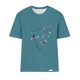 thumbnail image 4 of Fiudx Ofertas Flash Del Día Blusas Estampadas Del Día de La Independencia de Moda para Mujer Top de Cuello Redondo de Manga Corta, 4 of 4