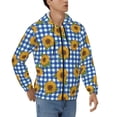 thumbnail image 4 of Zip Up Hoodies for Men - Sunflowers Square Long Sleeve Comfrt Men'S Fashion Hoodies & Sweatshirts, Jackets for Men Hoodies Pullover Clothing Clothes with Pouch, 4 of 5