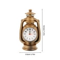thumbnail image 2 of OULII 1Pack Novelty Clock Kerosene Lamp Shaped Table Clock Decoration Antique Copper Multi Home Use, 2 of 8