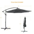 thumbnail image 3 of ACEGOSES 10ft Outdoor Offset Patio Hanging Umbrella with Steel Ribs for Deck, Balcony and Garden,Anthracite, 3 of 8