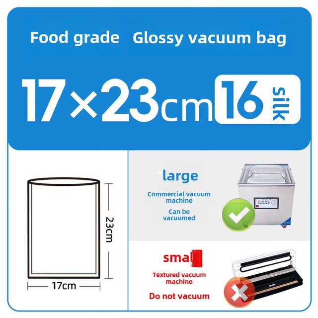 Bolsa de envasado al vacío para alimentos, bolsa de vacío sellada, bolsa de gelatina de piel de burro transparente, máquina de vacío comercial, bolsa de sellado de plástico, impresión