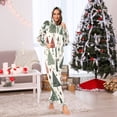 thumbnail image 5 of Christmas Trees Adult Onesie Pajamas Slim Fit Christmas One Piece Suit Pjs for Women and Men Hooded Zipper, 5 of 7