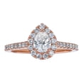 thumbnail image 4 of 14K Rose Gold 1 cttw. Certified Diamonds Pear-cut Halo Engagement Ring by Hollywood Hills Jewelers, 4 of 7