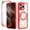 Red, variant on Liwarace Case with Built-in Screen Protector Full Cover for iPhone 16 Pro Max/16 Pro/16 Plus/16, Black