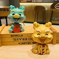 thumbnail image 3 of Mosey New Year of 2024 Mascot Lucky Dragon Figurine with Head Shaking Car Dashboard Decoration Chinese Zodiac Dragon Statue Miniature Resin Ornament Adorable Cartoon Animal Model Decoration, 3 of 8