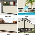 thumbnail image 6 of LOVE STORY Custom Size 6'x120' Cream Fence Privacy Screen Heavy Duty Mesh Windscreen Cover for Patio Garden (Customized), 6 of 6