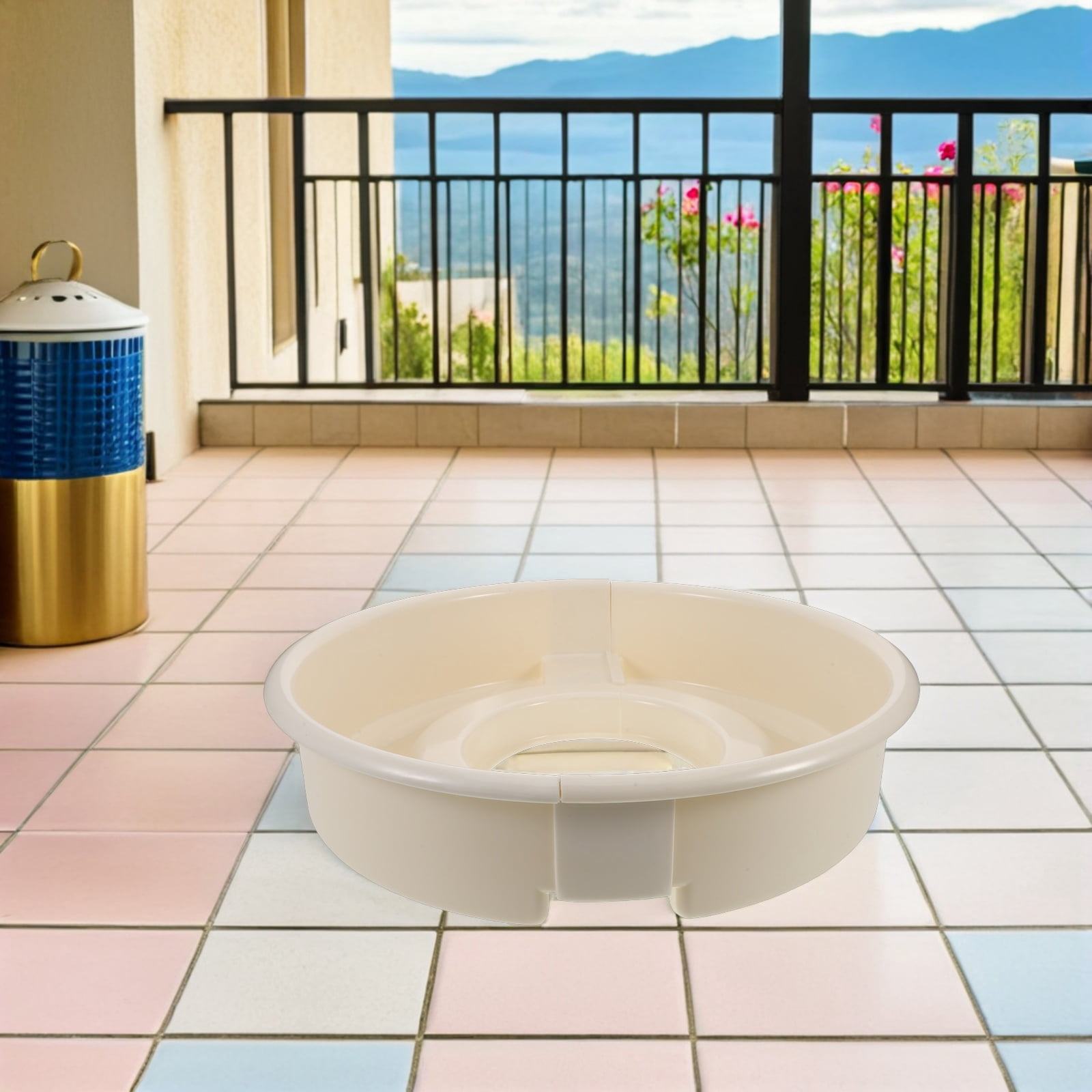 RENACLIPY White Detachable Plastic Water Basin for Pottery Wheel, Ceramic Studio Accessory for Efficient Wheel Use
