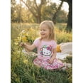 thumbnail image 3 of Hello Kitty Square Neck T-Shirt and Skirt Outfit Set Toddler to Big Kid, 3 of 5