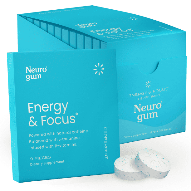 NeuroGum Nootropic Energy Gum, Mint Flavor, 12 Pack - Walmart