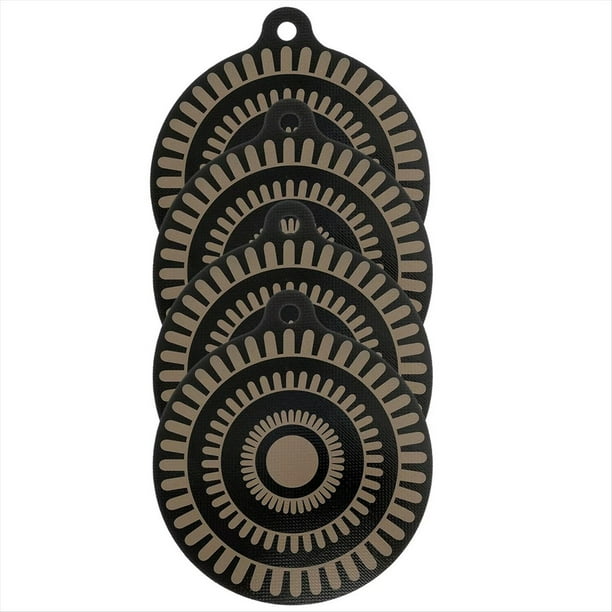 4 Almohadillas Aislantes para Cocina de Inducción, Alfombrilla Protectora para Encimera, Agarradera de Silicona Antideslizante, Almohadilla Aislante del de 24 cm
