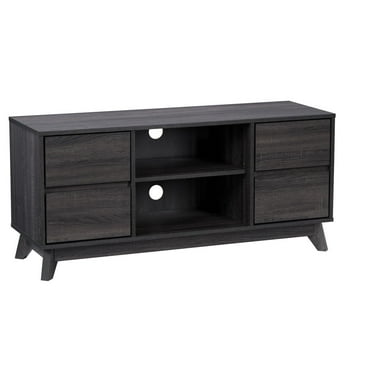 CorLiving Hollywood Tall Dark Gray Engineered Wood TV Stand for TVs up to 55"
