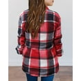 thumbnail image 2 of KISSMODA Plaid Button Down Western Long Sleeve Casual Collared Blouse Girls' 3-14Y, 2 of 5
