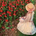 thumbnail image 5 of TeaParty SunHat Wide Brim Straw Boater Hat Women Ribbon Straw Hat Straw Beachs Hat Bows Straw Hat SunHat, 5 of 9