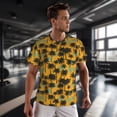 thumbnail image 3 of Wukai Hawaii Palms Print Men's Short-Sleeved Mesh T-Shirt,Quick-Dry Short Sleeve Workout T-Shirt-6X-Large, 3 of 8