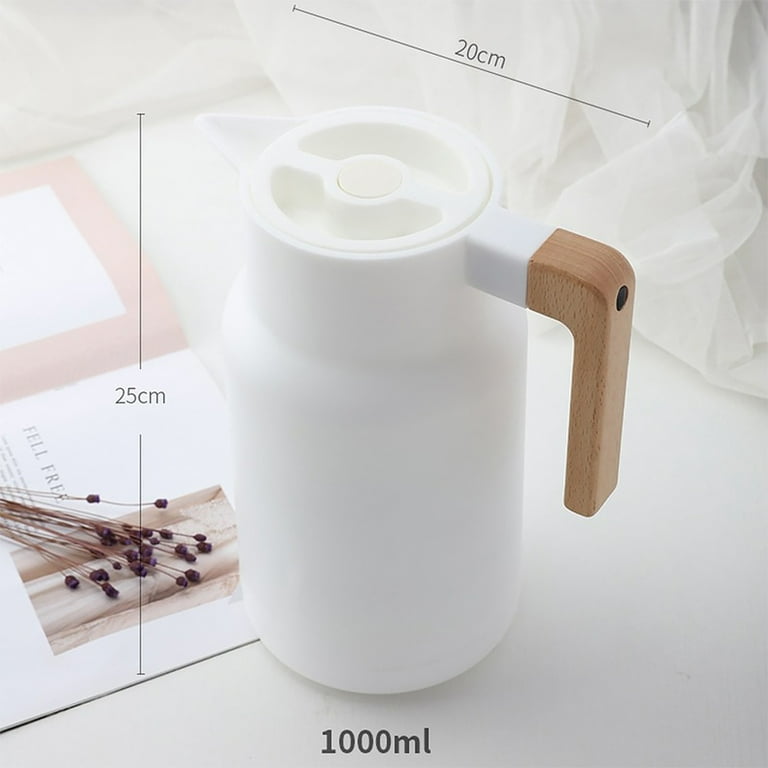 1L Large Capacity Nordic Thermal Insulation Kettle Household Thermal  Insulation Pot Glass Liner Thermos Hot Water Bottle 