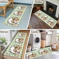 thumbnail image 5 of Easter Bunny 2'x6' Runner Rugs for Hallway Kitchen Bedside Non Slip, Spring Easter Eggs Chick Floral Sage Green Check Entryway Rug Runners with Rubber Backing, Long Carpet Runner for Laundry Room, 5 of 8