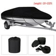 thumbnail image 3 of waltyotur Boat Cover Heavy Duty Trailerable Replacement for Fishing Ski Bass V-Hull Runabouts 20-22ft Black, 3 of 6