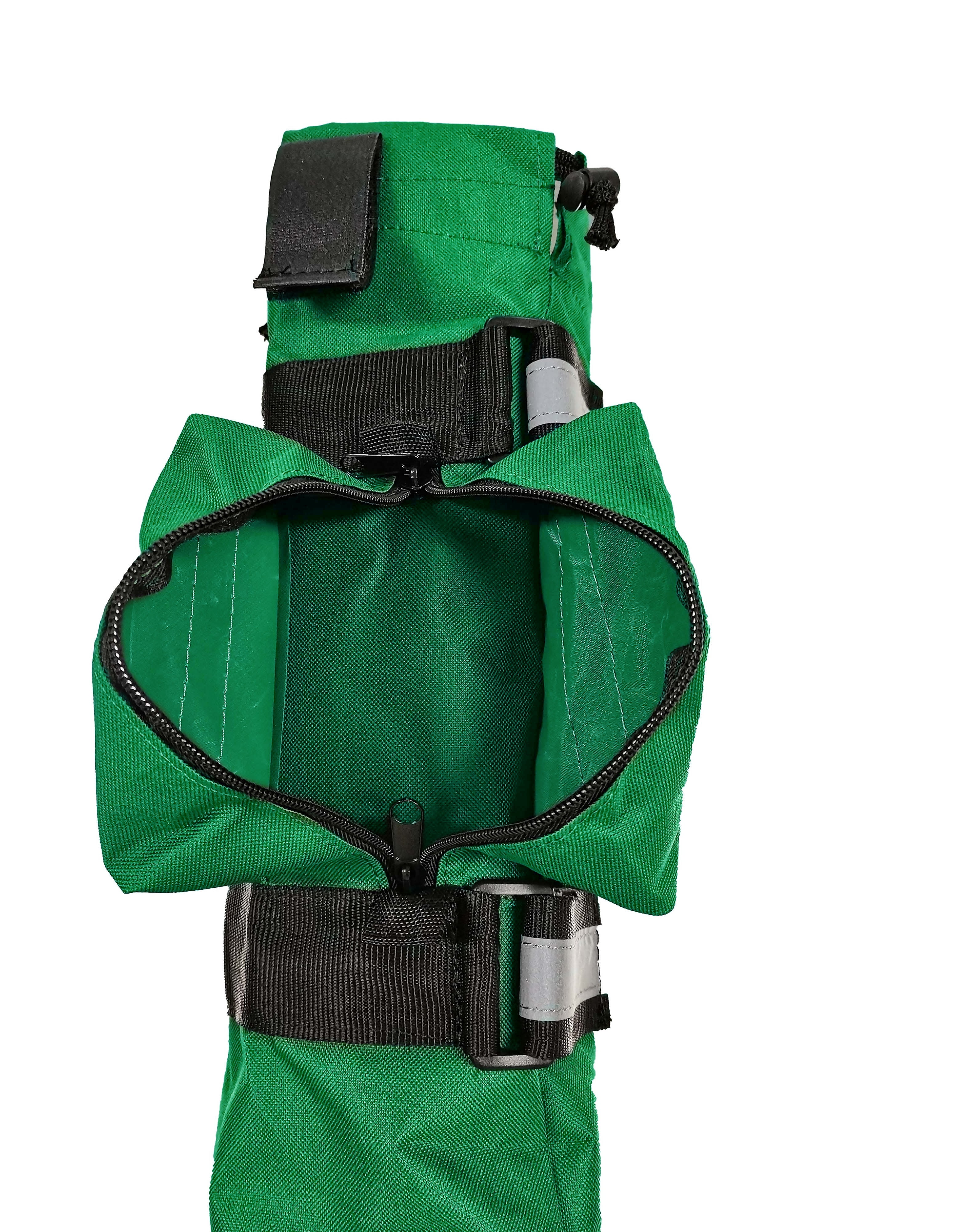 LINE2design Oxygen Sleeve Ems Medical Rescue Cylinder Bag with Side Pocket - Green, 1 Pack