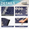 thumbnail image 4 of DEORAB Outdoor Rugs Waterproof Plastic Straw Mat 8'x10' Reversible for RV Patio Deck Beach Blue & Grey, 4 of 8
