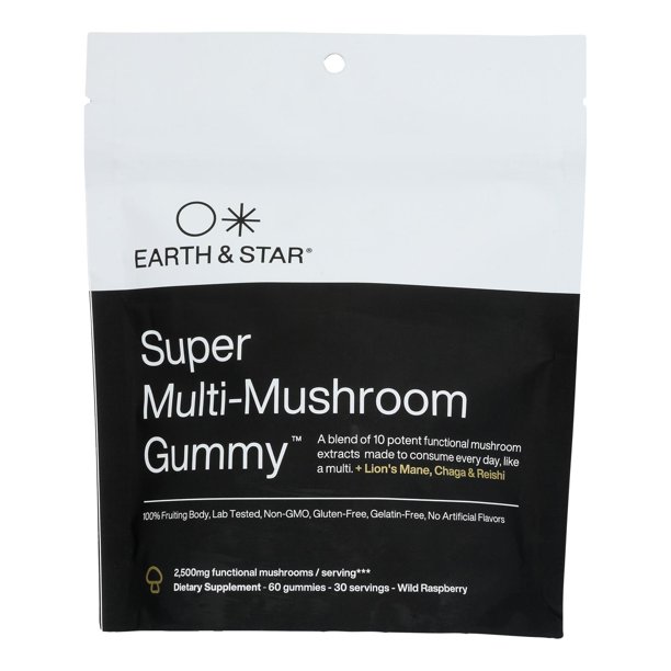 Earth & Star Gummy Spr Multi Mushroom 1 Each60 Ct