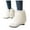 White, variant on Fuzzy Wedge Mid Calf Dress Boots for Women Pink White Fashion Long Plush Winter Leather Side Zipper Short Booties
