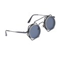 thumbnail image 4 of Steampunk Hippie Retro Redondo metal Mujeres Hombres , Negro esmerilado Colco gafas de sol steampunk, 4 of 7