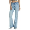 thumbnail image 1 of Women Jeans Wide Leg Stretch Mid Rise Flared Denim Trousers Pants for Women Blue L, 1 of 4