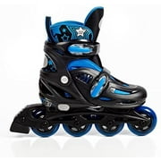 Inline Skates for Girls and Boys, Roller Skates with Gel Wheels Adjustable Sizing for Adults and Kids, Inline Skates for Adult Female, Male, Lightweight Roller Skates, High Bounce