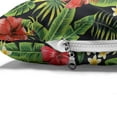 thumbnail image 4 of Tropical Pet Bed, Pastel Hibiscus Bouquets with Banana Palm Leaves Plumeria Frangipani Jungle, Resistant Pad for Dogs and Cats Cushion with Removable Cover, 24" x 39", Red Lime Green, by Ambesonne, 4 of 4