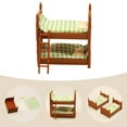 thumbnail image 2 of Miangastore Miniature Plastic Bunk Bed Set Light Brown for Decor with Realistic Shape 1 Set, 2 of 9