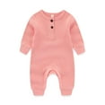 thumbnail image 3 of Falianni Fashion Solid Unisex Baby Boy Girl Rompers 2 Pack Long Sleeve Jumpsuits Infants Clothes Outfits, 3 of 10