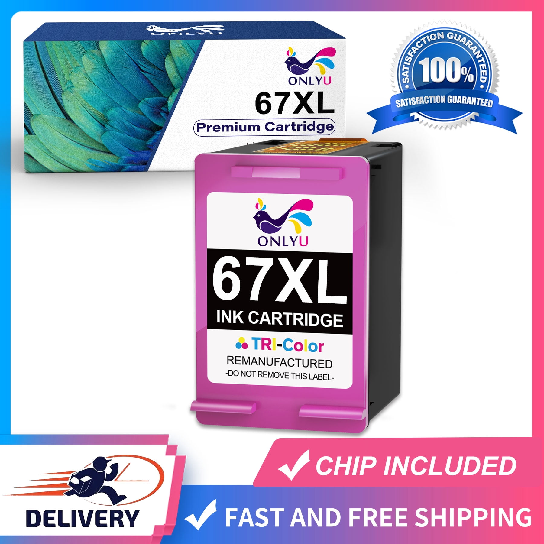 Onlyu 67 Ink Cartridge Color Replacement for HP 67XL Ink Used in Envy