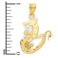 thumbnail image 4 of Golden Fire Solid 10k Gold Chinese Dragon Pendant - Chinese Zodiac Gift Jewelry for Women, 4 of 5
