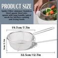 thumbnail image 5 of NOGIS Stainless Steel Drain Basket, Multifunctional Foldable Deep Fry Basket - Round Wire Mesh French Chip Frying Serving Food Presentation Tableware with Folding Handles（20x20cm）, 5 of 7