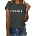 thumbnail image 5 of Freedom Printed Casual T-Shirt for Man Women, Dark Gray, XL, 5 of 5