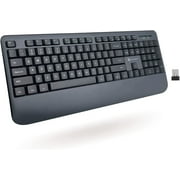X9 Ergonomic Wireless Keyboard with Wrist Rest - Comfort Meets Productivity - USB Computer Keyboard Wireless with 104 Quiet Keys and 2 Tone Finish - PC Desktop and External Laptop Keyboard