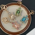 thumbnail image 4 of BAYAIXZ Colorful Diamond Encrusted Metal Cute Turtle Car Keychain Creative Gifts (Green,One Size), 4 of 6