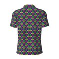 thumbnail image 4 of Rocae Mardi Gras Carnival3 for Men's Short Sleeve Polo Shirt, Quick Drying Performance Moisture Wicking Sports Men's Golf Shirt 3X-Large, 4 of 9