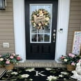 thumbnail image 5 of 20" Spring Summer Wreath, Buffalo Plaid Year Round Wreath for Front Door, Farmhouse Magnolia Porch Decoration, Indoor and Outdoor All Season, 5 of 7