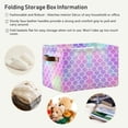 thumbnail image 5 of Large Storage Basket Collapsible Toy Storage Bins Waterproof Laundry Basket with Handle Pretty Mermaid.Used for Home Closets, Offices, Kids Toy and Gift Baskets（Rectangular)1PCS Home Decor, 5 of 7