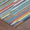 thumbnail image 3 of Addison Rugs Chantille Indoor/Outdoor Transitional Stripes Teal Machine Washable Rectangle Rug, 3' x 5', 3 of 8